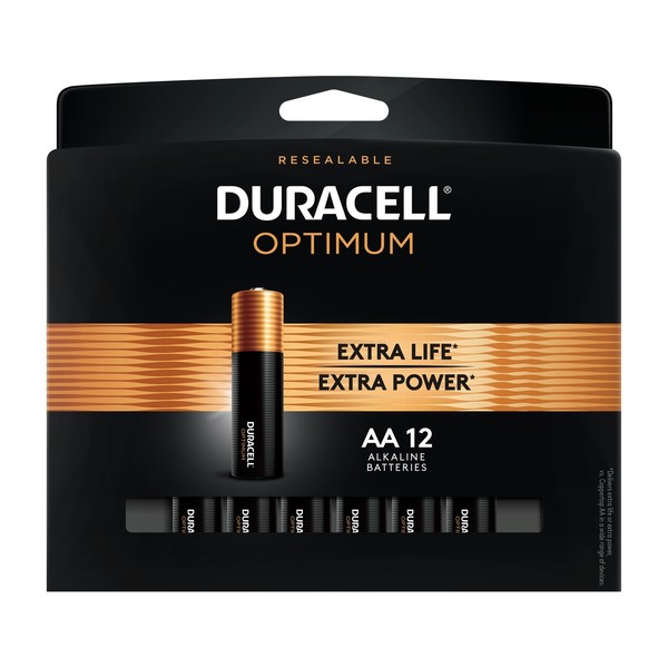 Duracell Duracell Optimum Extra Life Battery AA Alkaline Battery, 12 PK OPT1500B12